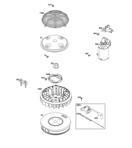 Flywheel/Ignition/Starter Group Diagram and Parts List for 386777-3151-G1 200000 - 399999 Briggs and Stratton Engine